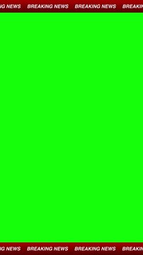 Breaking News Ticker Tape Lower Third Loop on Green Screen