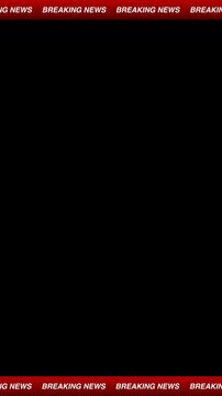 Breaking News Ticker Tape Lower Third Loop on Transparent Background with Alpha Channel