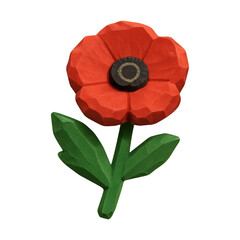 Fototapeta premium PNG Vibrant carved wooden flower