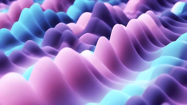 Abstract flowing landscape with gradient colors.