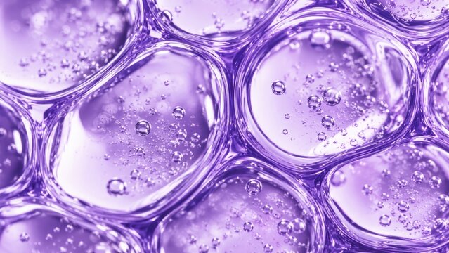 Purple Cellular Bubbles with Clear Membranes