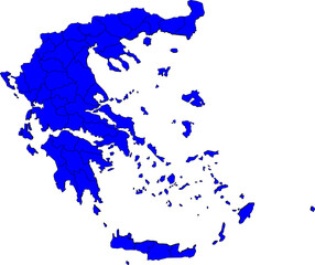 Fototapeta premium vector sketch illustration of greece map design 