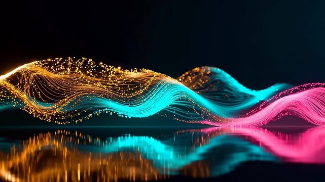 Colorful abstract wave patterns