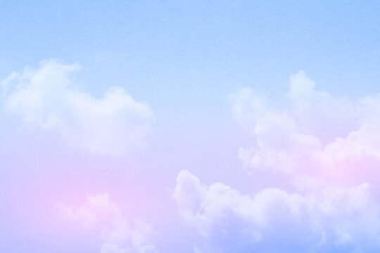 fantasy blurred cloudy sky with blue and pink gradient color and grunge paper texture when zoom 100%,  nature abstract background
