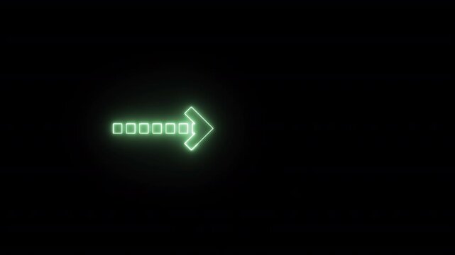 Arrow highlight glowing neon right indicator.