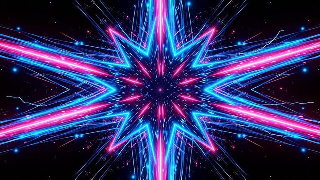 Neon starburst light pattern