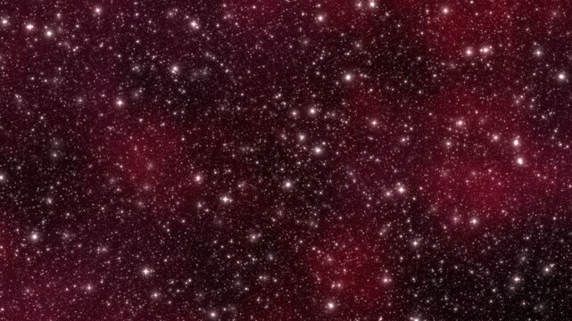 4K Dark matter theoretical physics background, deep black red space nebula and stars science loop