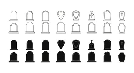 Chess piece icons, black and white, 20 symbols, vector graphics © imran