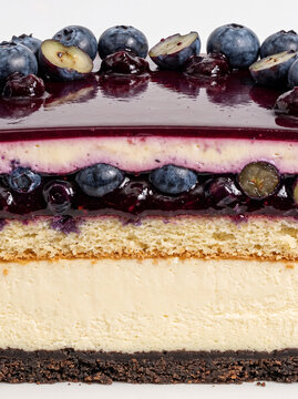 Layered close up cheese cake