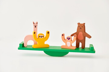 Fototapeta premium Creative wooden toys for early childhood education