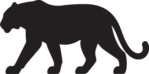Walking tiger silhouette vector animal icon © Nayeem