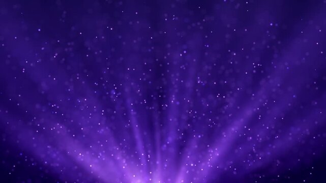 Blue background with moving bokeh and particles, festive background with space for text, award ceremony