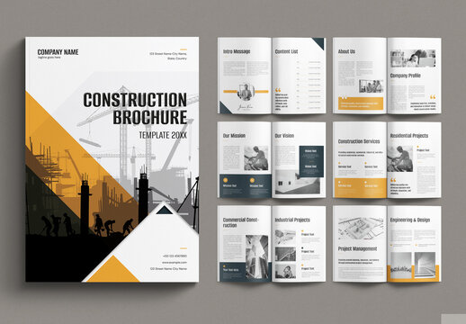 Construction Brochure Layout Template
