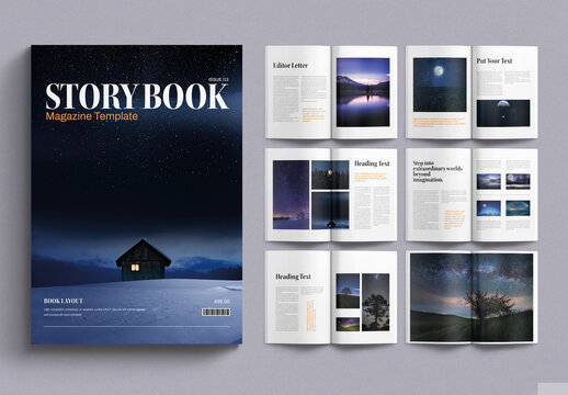 Story Book Magaizne Layout Template