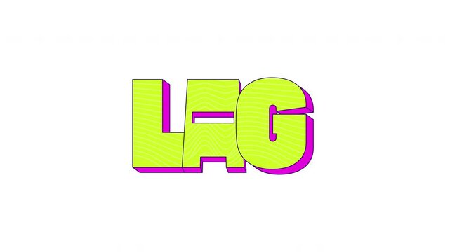 Lag gaming reaction 2D animation. Connection issues. Latency problem. Gamer excuse. High ping. Gameplay freeze. Internet culture. Flat cartoon animated overlay. Streaming platform motion graphic