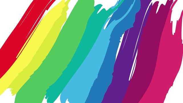 Rainbow brush strokes creating a vibrant artistic pattern