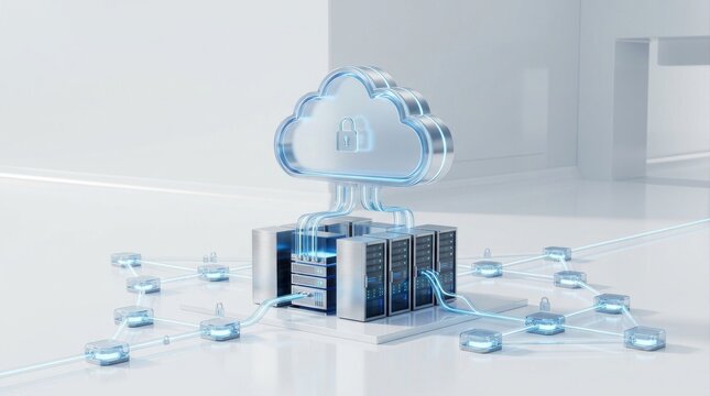 Secure cloud computing server infrastructure with lock