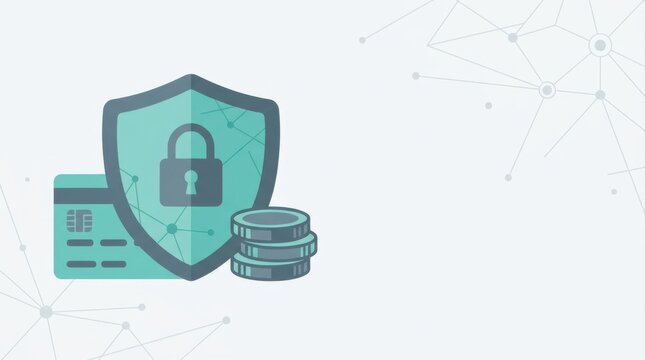 Secure Payment Shield Protecting Credit Card and Coins