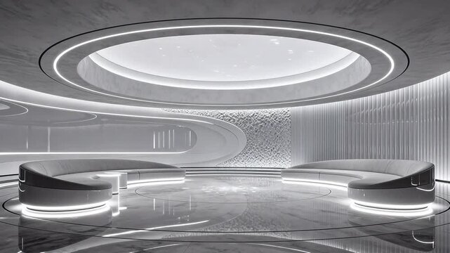 Modern futuristic interior design