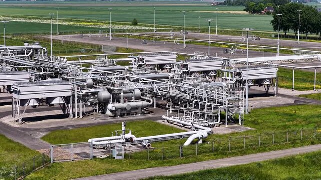 Old gas fields in Groningen Netherlands are being decommissioned