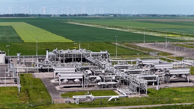 Old gas fields in Groningen Netherlands are being decommissioned