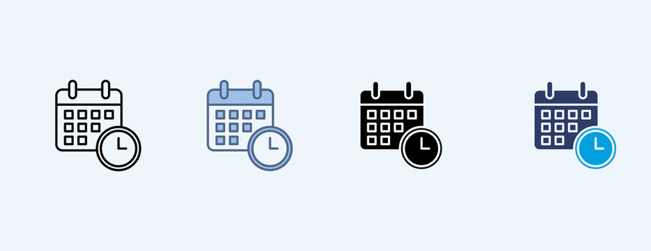 Appoinment Multiple Icon Illustration Vector