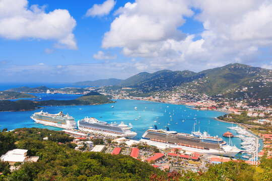 St. Thomas, USVI. Heavensight cruise ship dock in Charlotte Amelie.