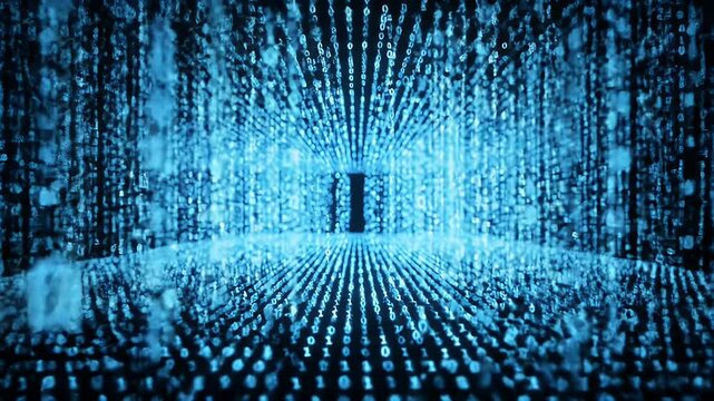 Digital Tunnel of Binary Code