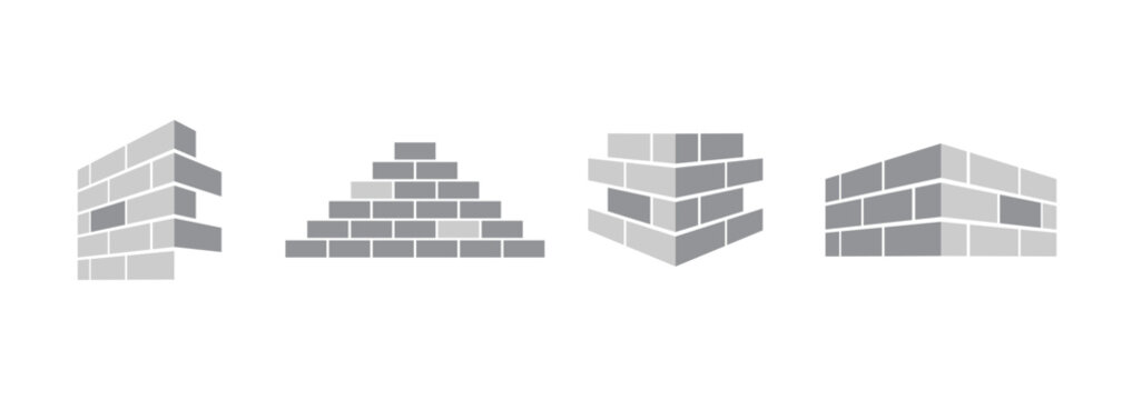 Brickwork logo design symbol. Design for construction, planning and structure.