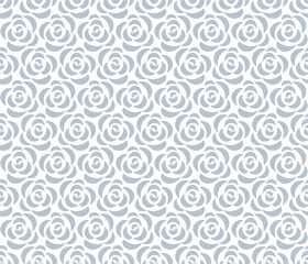 Fototapeta premium Flower geometric pattern. Seamless vector background. White and gray ornament