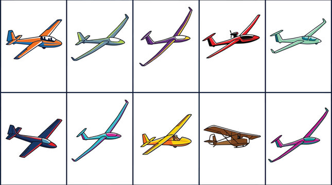 Comprehensive collection of various glider aircraft types for aviation and flight enthusiasts.