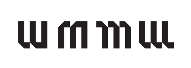 Obraz premium Letter logo design symbol for brand identity. Monogram lettering design.