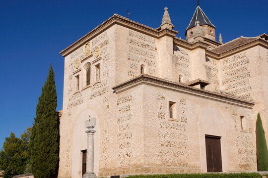 Granada (Spain). Church of Santa Mar&iacute;a de la Alhambra inside the Alhambra complex in Granada