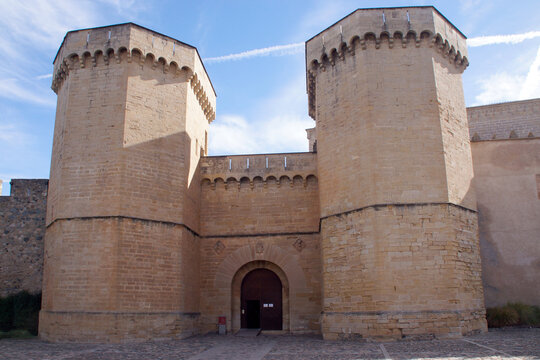 Tarragona (Spain). 14th-century Gothic Royal Gate of the Poblet Monastery