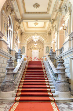 Bucharest (Romania). Main staircase of the Cotroceni Palace in the city of Bucharest.