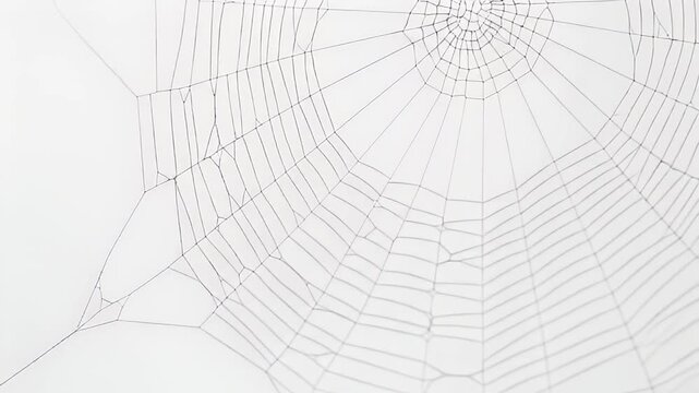Close Up Detailed Spiderweb Macro Photography with Intricate Threads