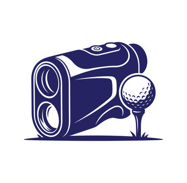 Golf rangefinder laser device with a ball on a tee for distance measuring rangefinder distance measuring equipment precision recreation accuracy professional instrument