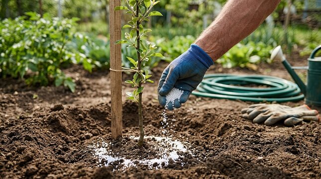 man working in the garden