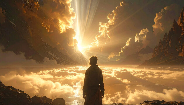 Man Standing Above the Clouds
