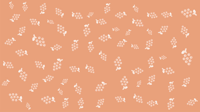 Grapes pattern on peach background