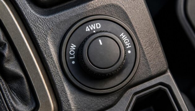 This is an image of a close up of a car ' s control knob