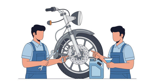 Mechanics Performing Wheel Bearing Maintenance on Vehicle
