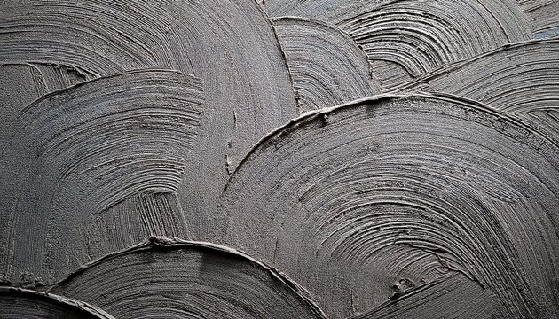 Close Up Of Rough Gray Cement Or Plaster Surface With Irregular Strokes And Patterns Creating A Textured Abstract Background B Vv