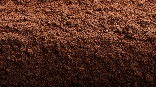 Fresh rich brown fertile soil texture background