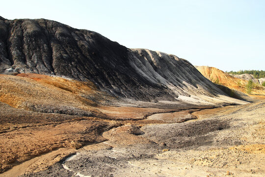 Unusual view of the earth surface from refractory clay quarry.