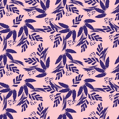 Fototapeta premium Beautiful abstract floral seamless pattern. Vector illustration 