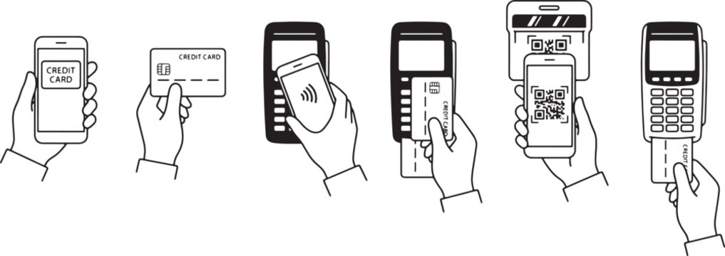 Digital payment methods using credit cards and mobile devices with readers