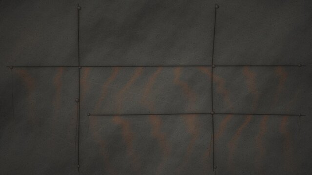 Textured concrete wall with grid shadows