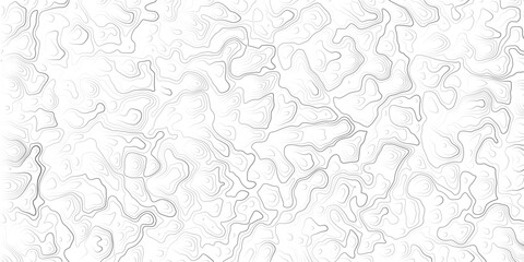 Gray topographic map lines on white background  abstract geographic illustration © MD.HUZZATULLAHISLAM