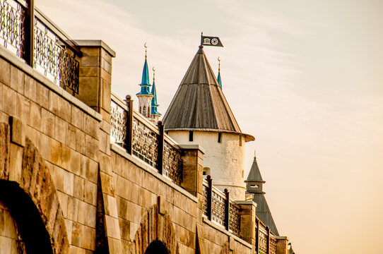 Kazan Kremlin, Russia, 29 Jule 2015, Fortress old stone heritage fortification